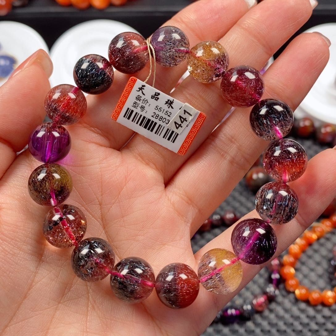 水晶手链未镶嵌稀有色28803