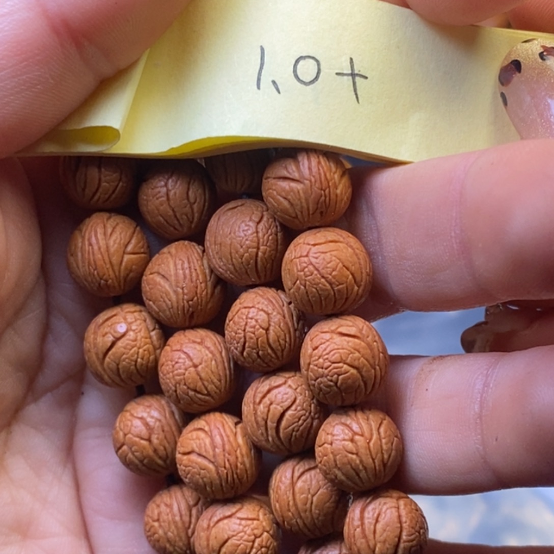 军***子秦岭龙纹桃核108颗