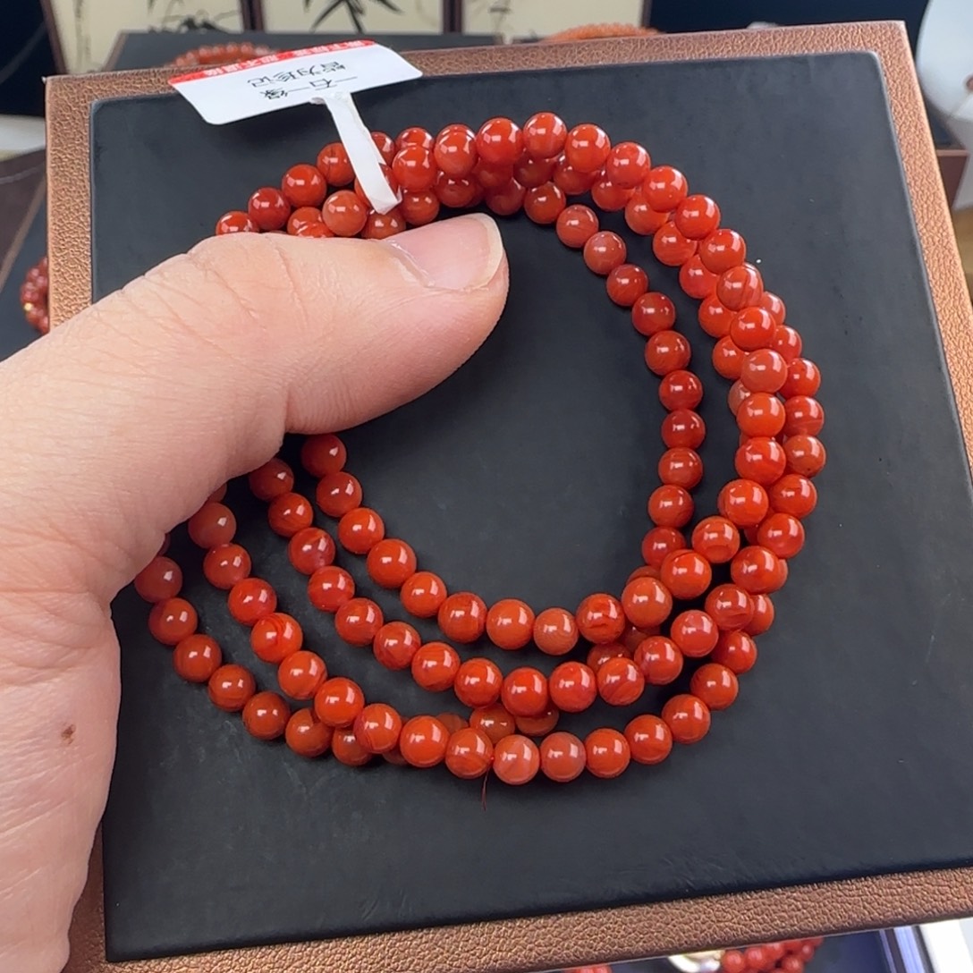 南红玛瑙未镶嵌手链