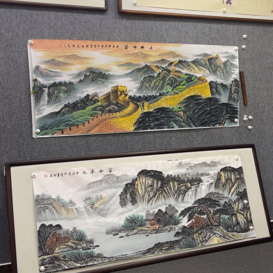 国画乐六尺长城雄风山水画