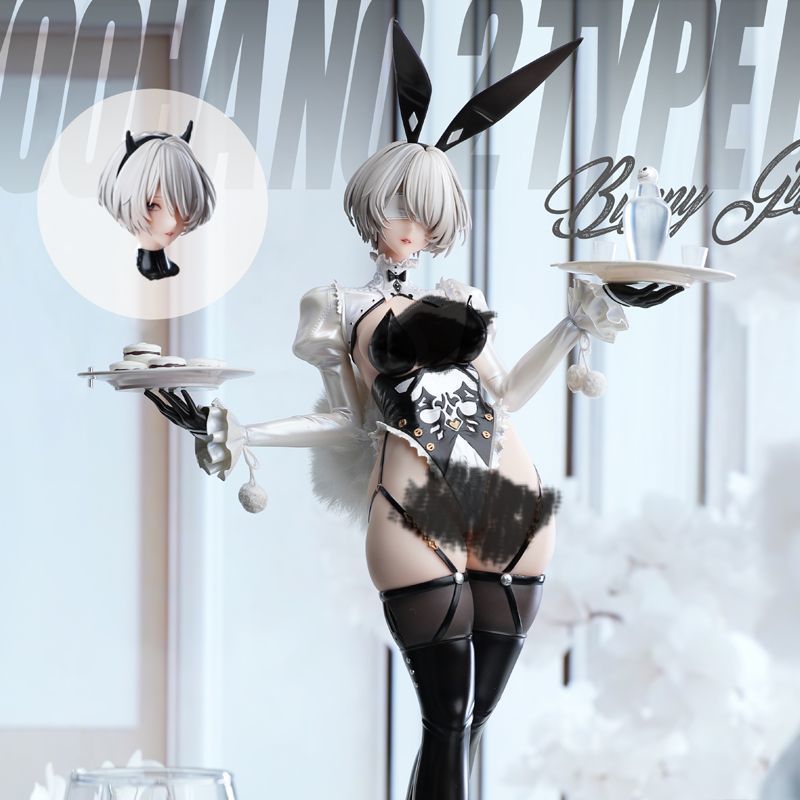 机械纪元2B小姐姐兔女郎尼尔女恶魔手办模型摆件动漫周边礼物双头