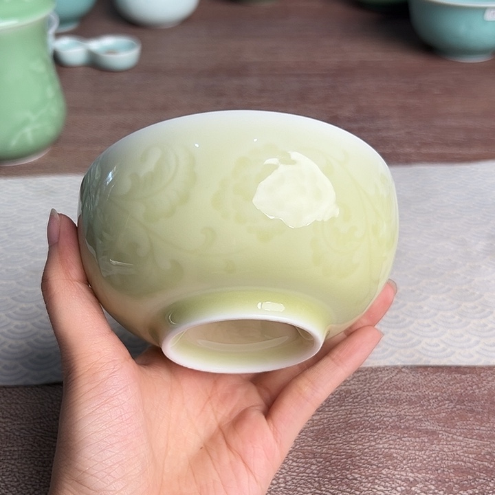 龙泉云间青瓷小米茶器