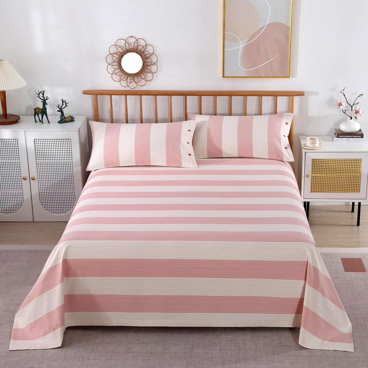 正品母婴A类7A抗菌原棉粗布床单《逸昂家纺》