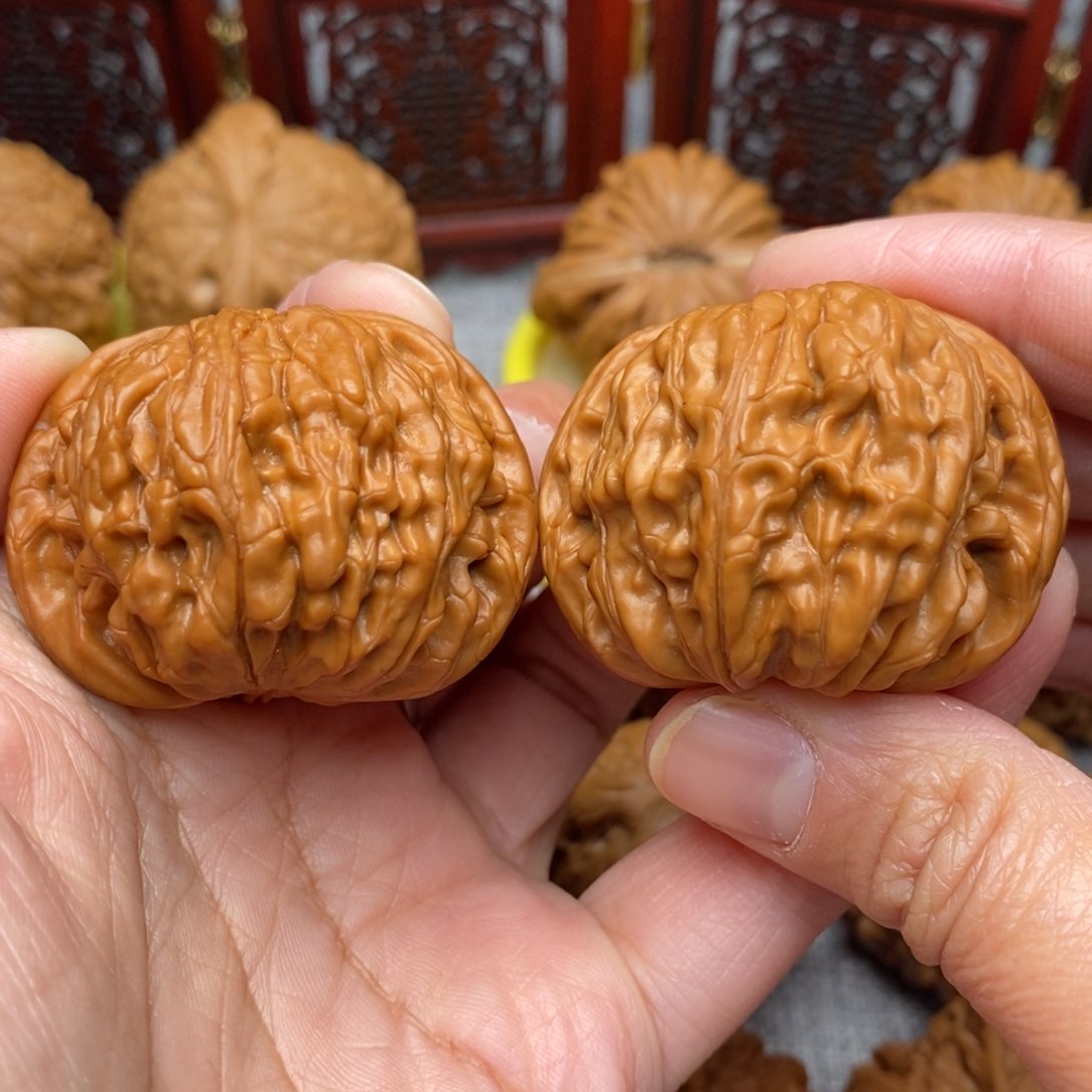 文玩核桃把件毕业精品山地正磨42尺