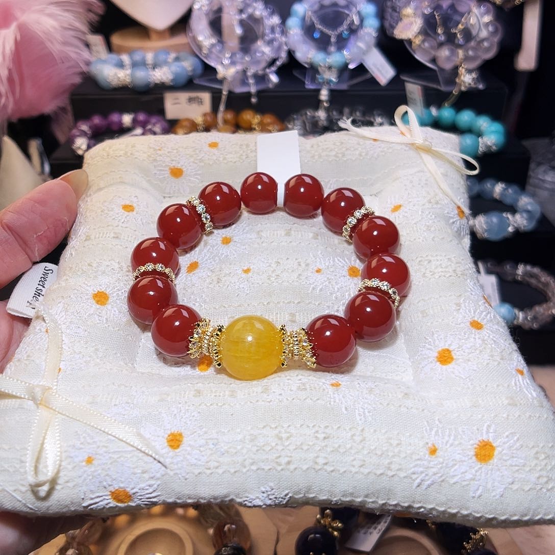 未镶嵌手链水晶红玛瑙