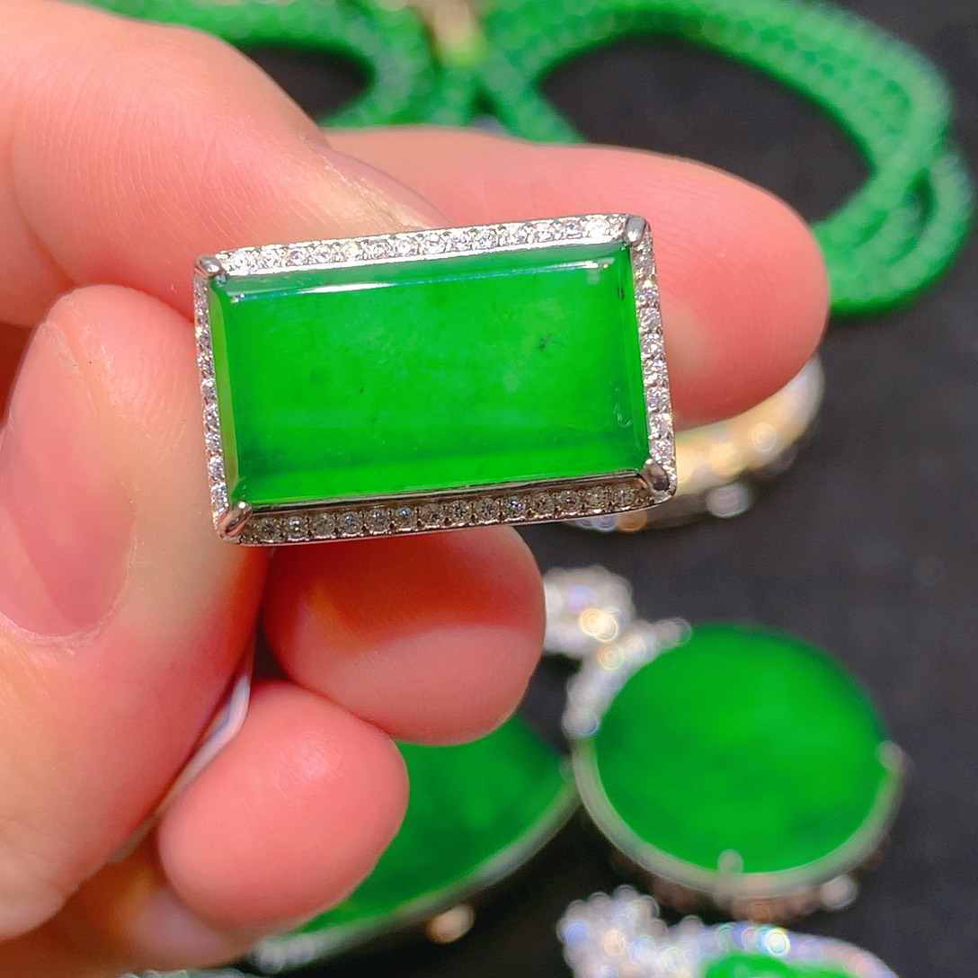 吊坠(不含链)银S925镶嵌翡翠翡翠