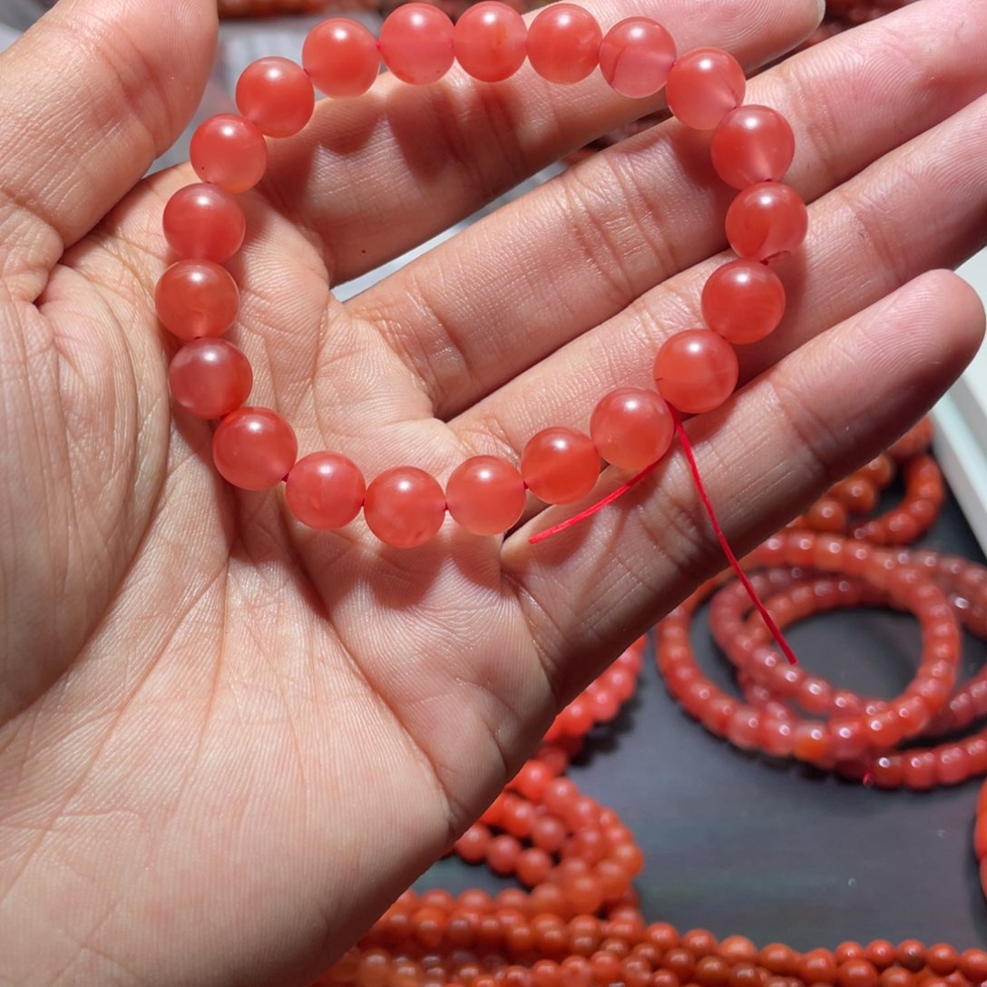 南红玛瑙手链未镶嵌
