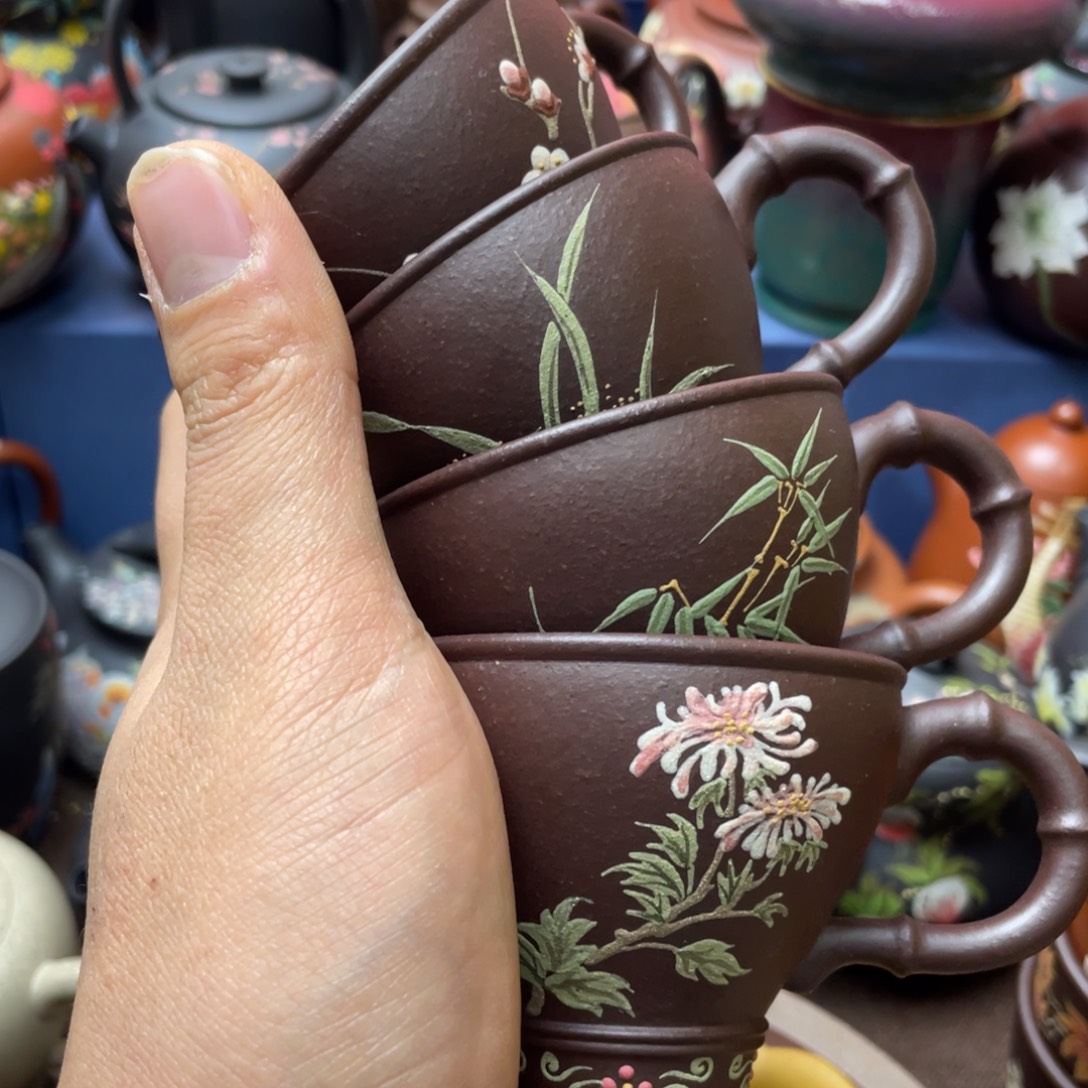 大***7茶杯红泥紫砂主人杯100cc