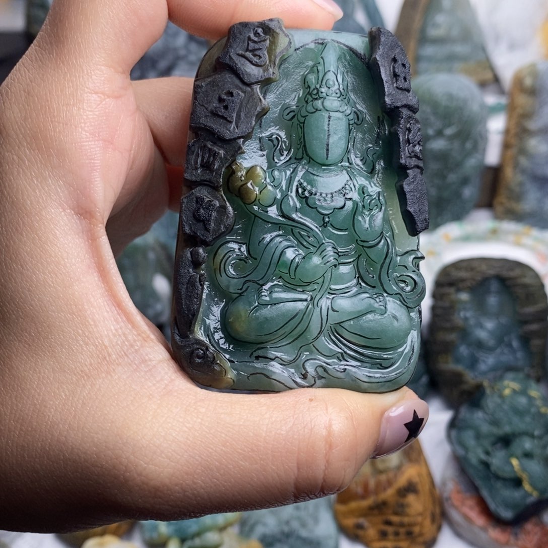 未镶嵌定制翡翠波*夫定制挂件专属链接