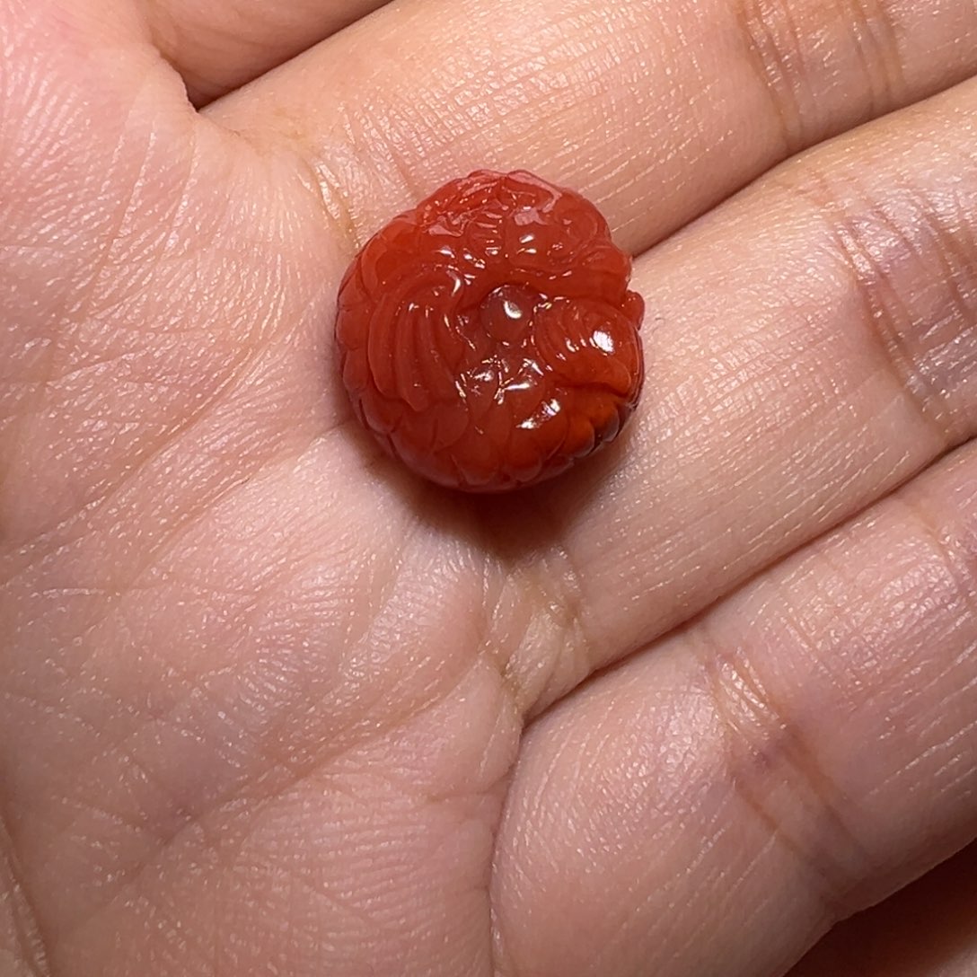 南红玛瑙珠宝奇石未镶嵌龙扣13+