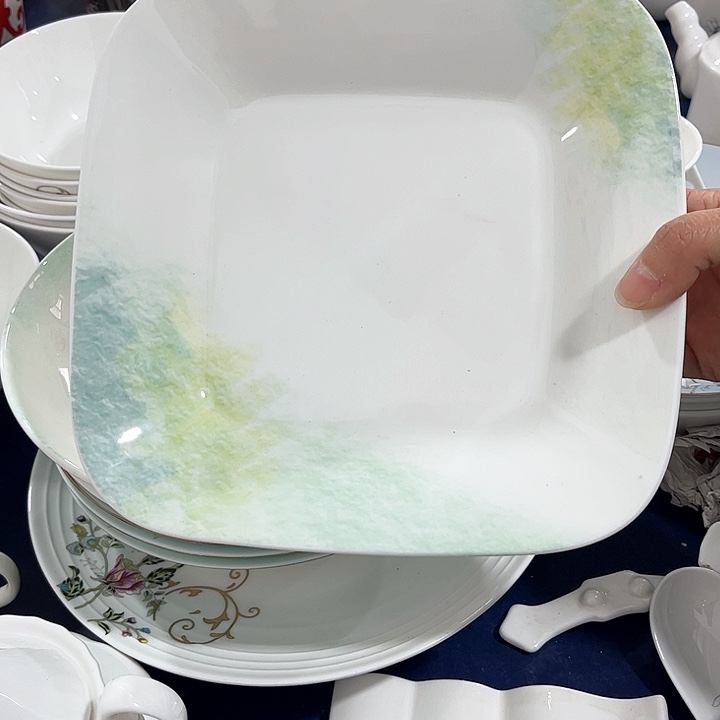 碗微瑕骨瓷方盘星河璀璨一个