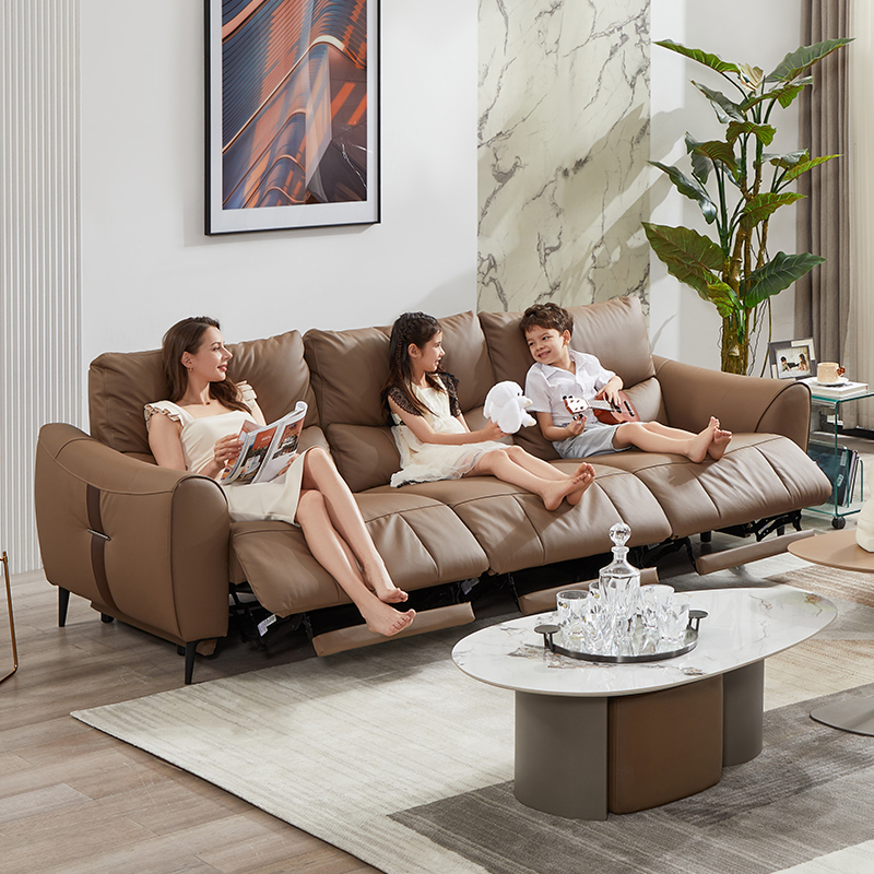 【国补】芝华仕头等舱零靠墙现代高端真皮电动单人-四人沙发11887