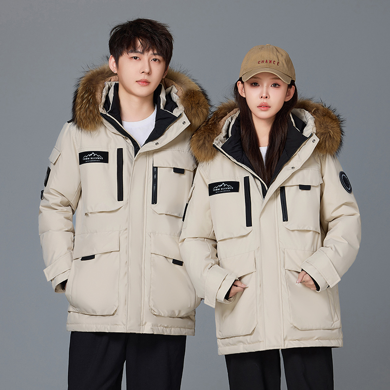 【大毛领鹅绒服】极寒奢品男女同款大毛领奢品定制鹅绒服Z