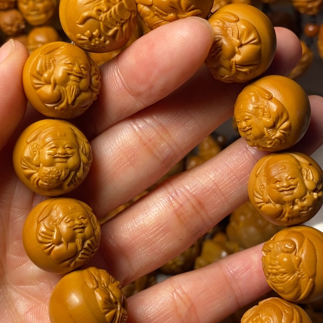橄榄核手串/手链光珠财神1.8