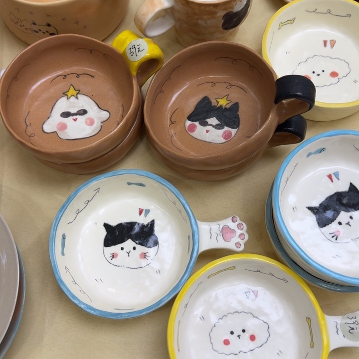 摆件陶可爱动物蘸料碟