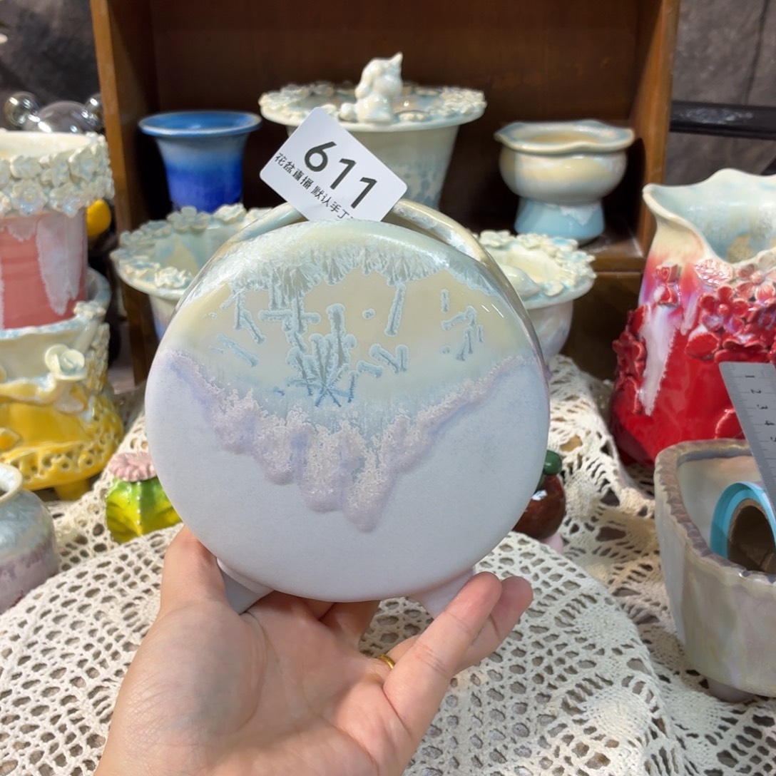 景德镇陶瓷花盆花盆中号