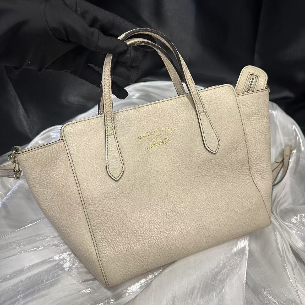 95新 GUCCI/古驰 伦老板/95新/古驰白色托特