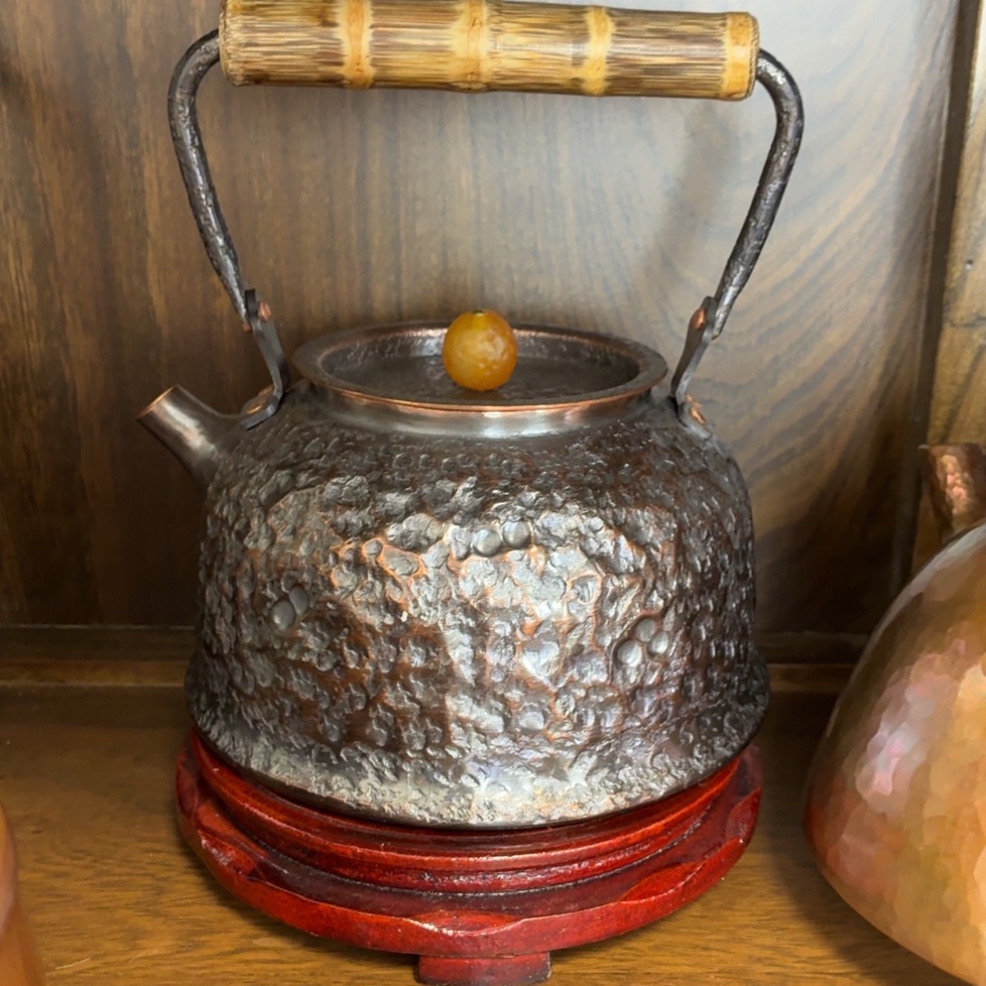 燕***）大号石头纹竹子提梁壶高端一体