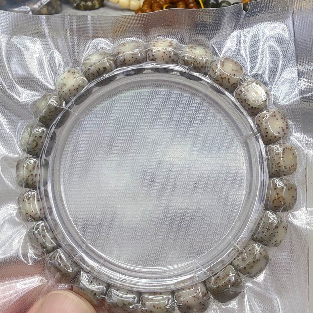 星月菩提手串8灭火糯冰星月菩提单圈六方1.0