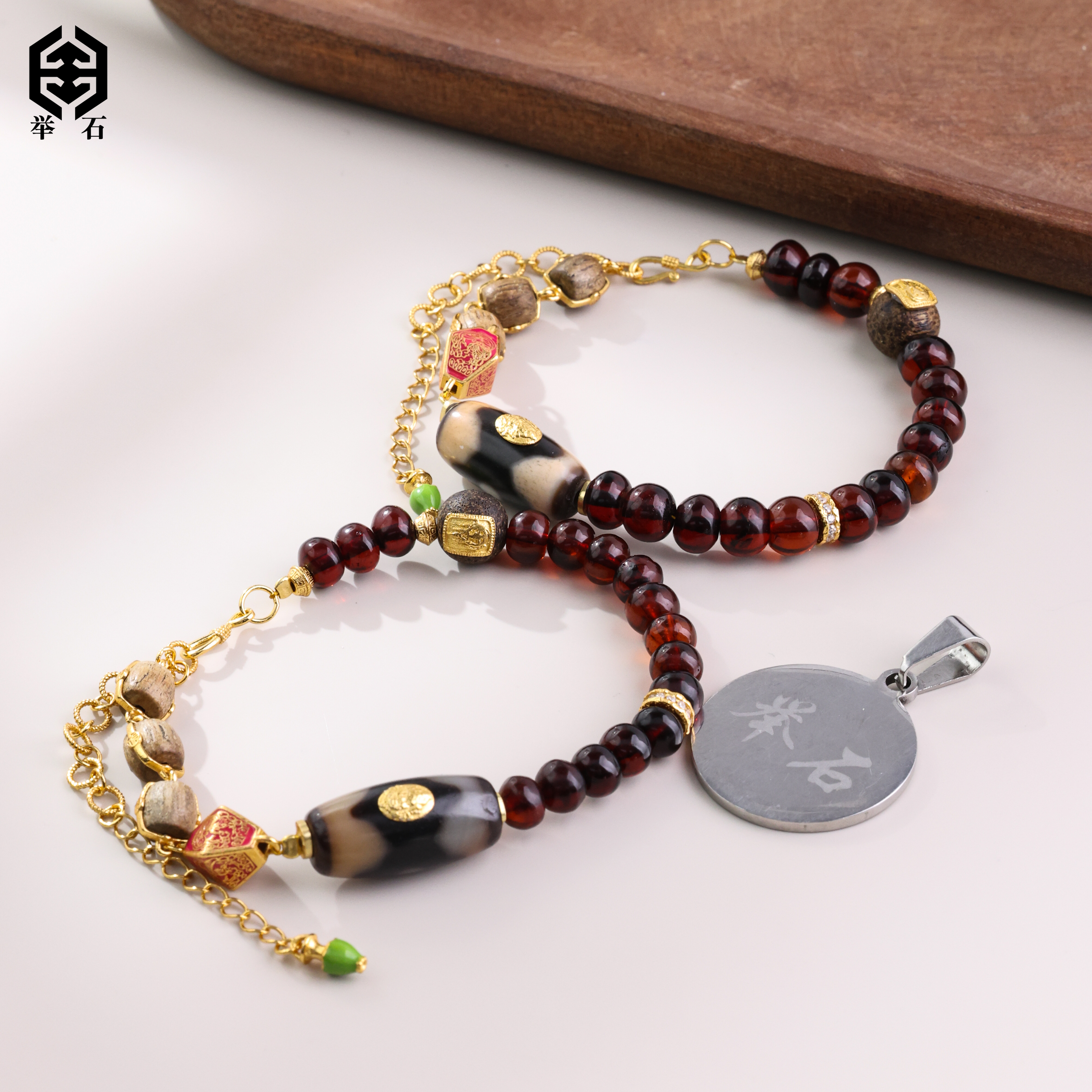 【举石精选】X0718-013-60琥珀手链（一件/多样性发/约6mm）O