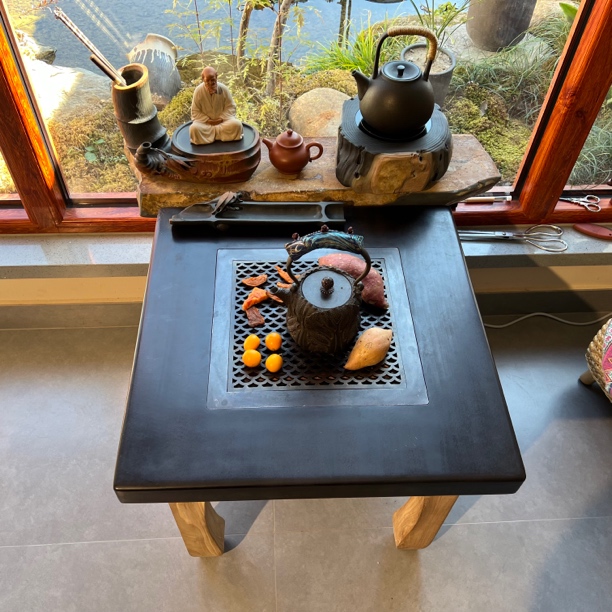 歙砚石打边炉炭炉（60*60*49cm）