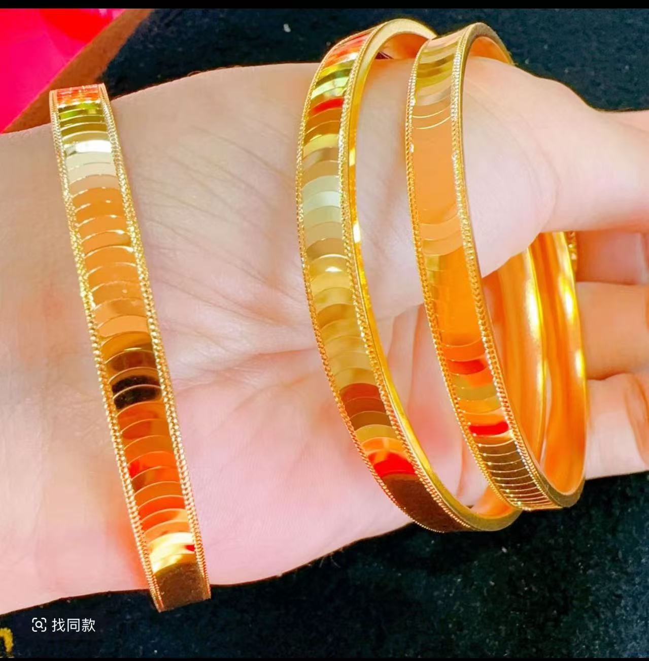 合金手镯 爆闪鱼鳞碎碎手镯