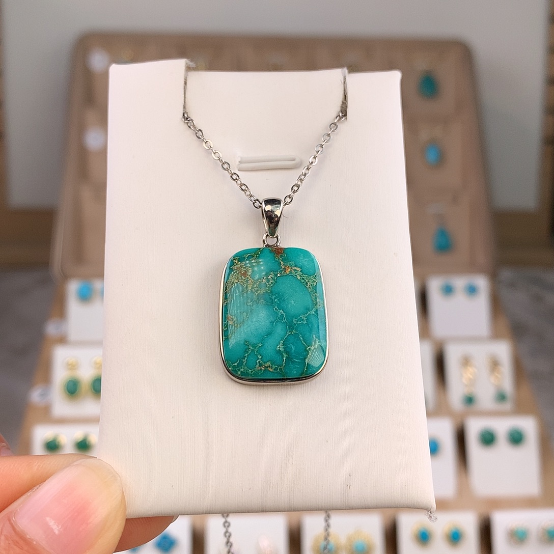 绿松石未镶嵌吊坠(不含链)