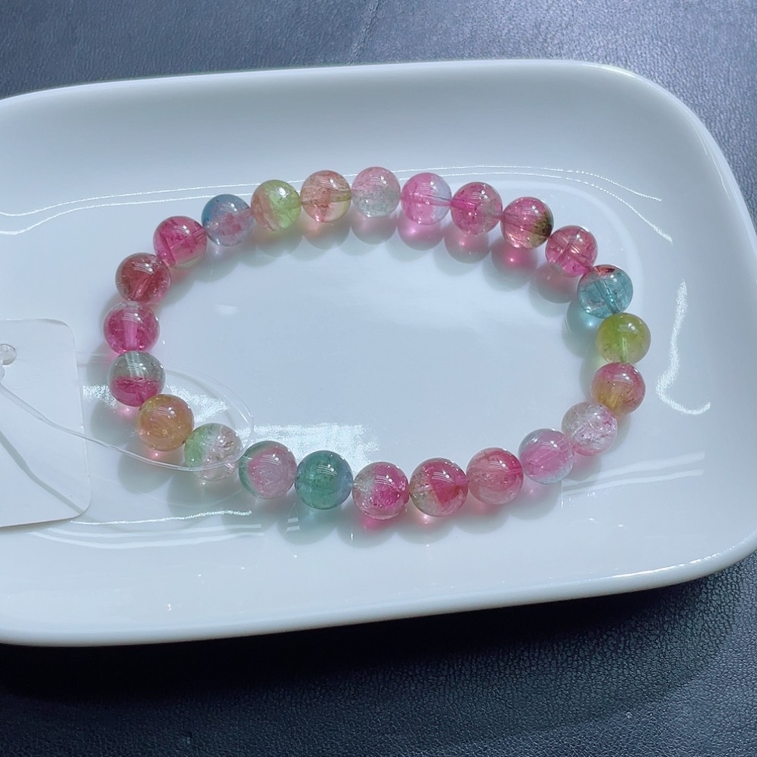 未镶嵌手链碧玺8.2mm左右