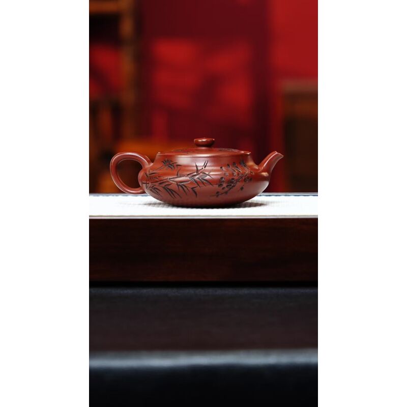 宜兴紫砂 桑盘 龙血砂 王燕 h112