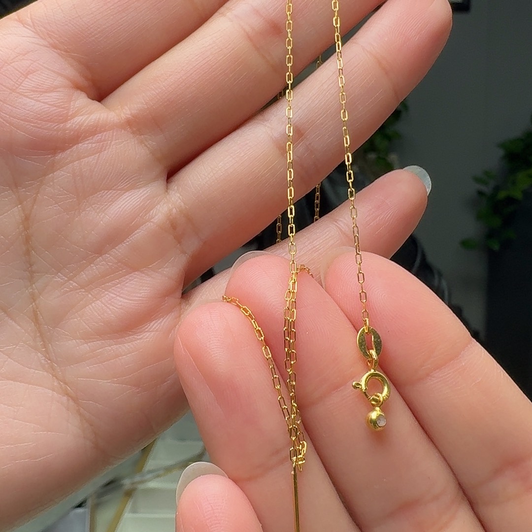 翡翠未镶嵌项链银链子