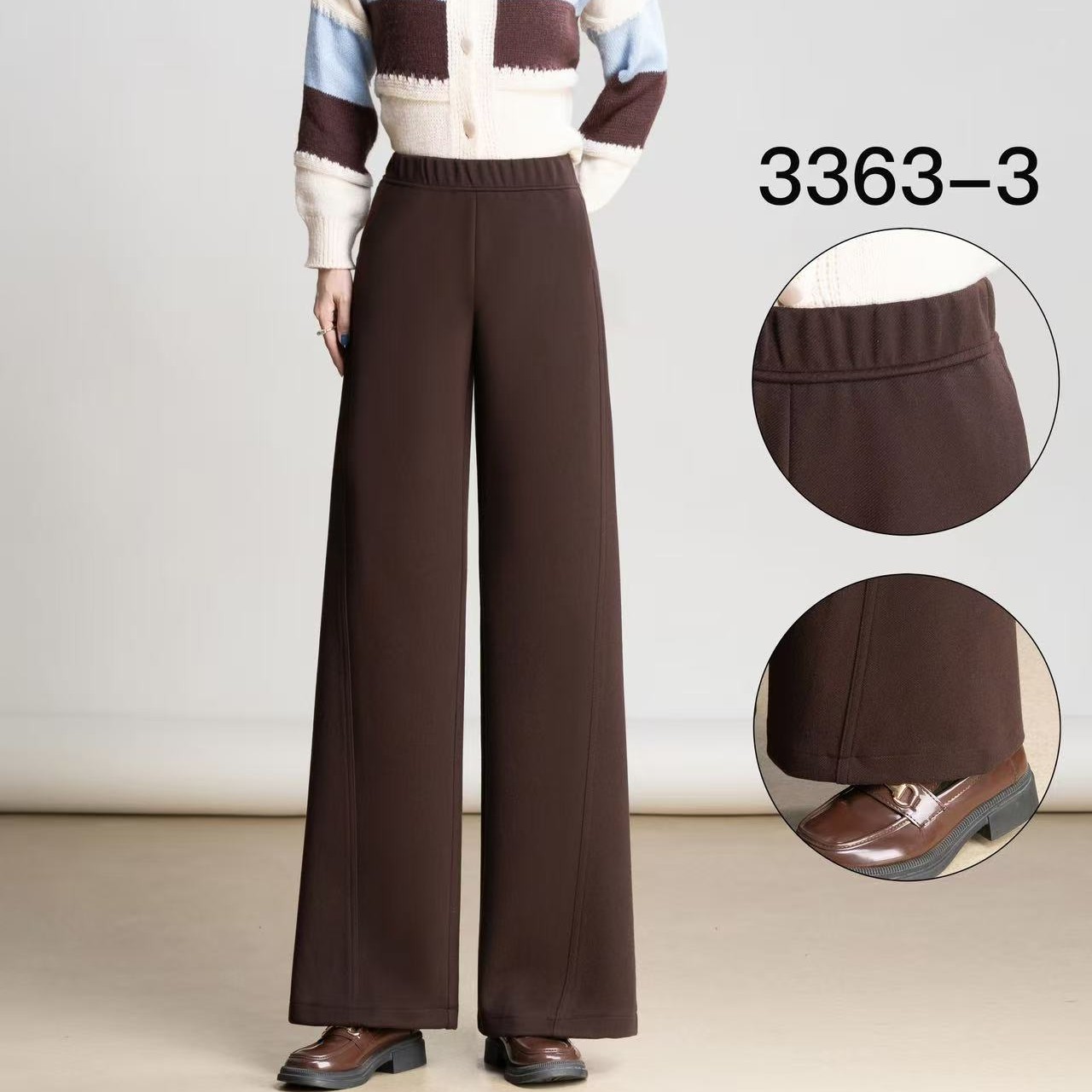 高品质香妃呢阔腿裤3363 不退换 不退换