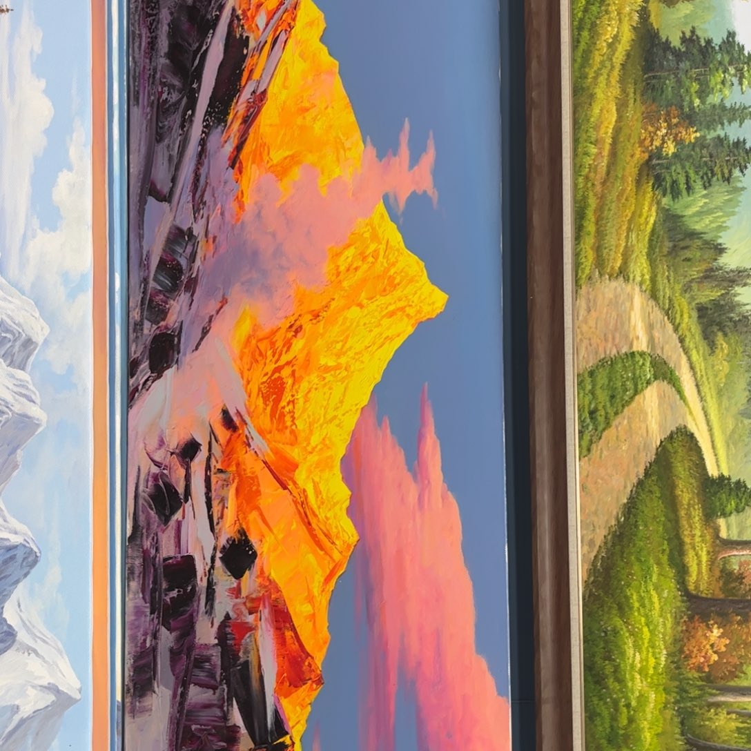 手工手绘精品油画70+180