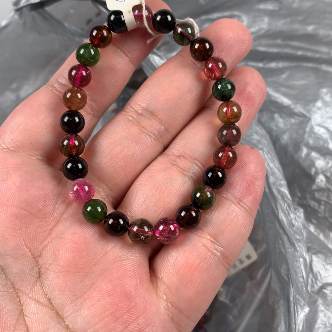 碧玺手链未镶嵌1980碧玺