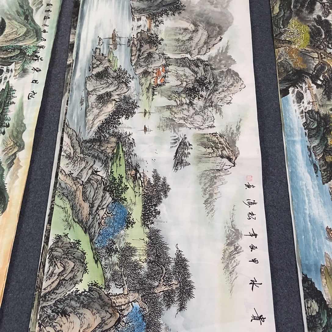 国画小六尺山水一副