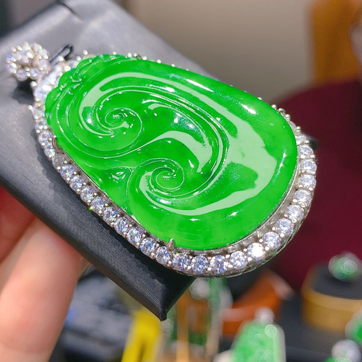 【闪购商品】翡翠银S925镶嵌颈饰9柒姐