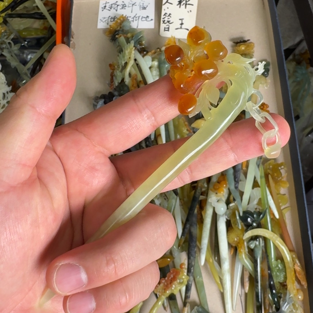 岫玉发饰未镶嵌明君玉簪贼拉好看