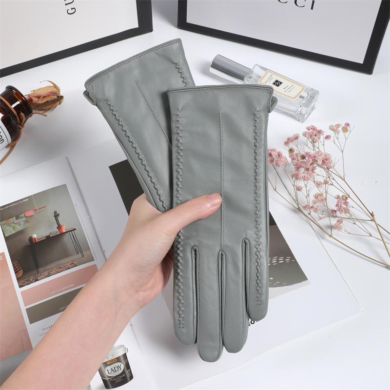 真皮手套女柔软羊皮冬季保暖加绒加厚可触屏韩版百搭修手开车骑行