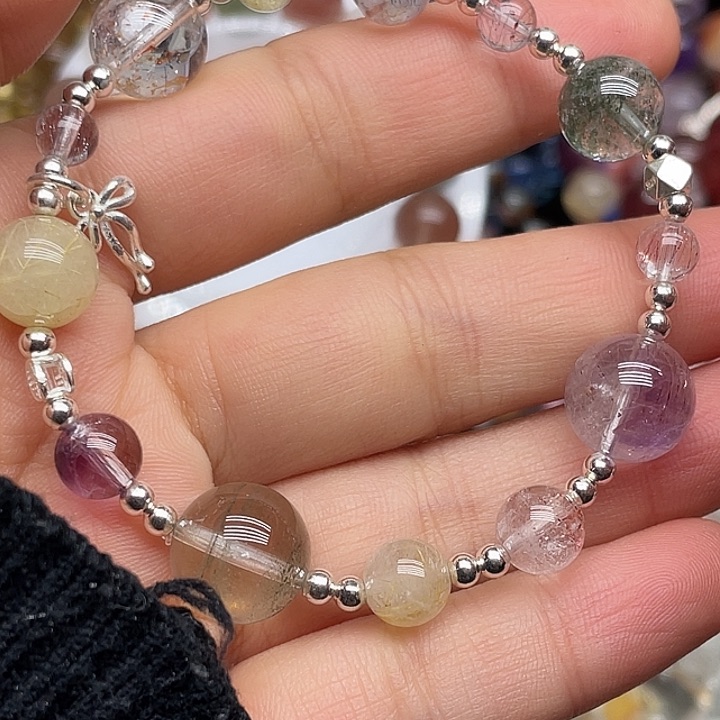 水晶手链银S925镶嵌定制