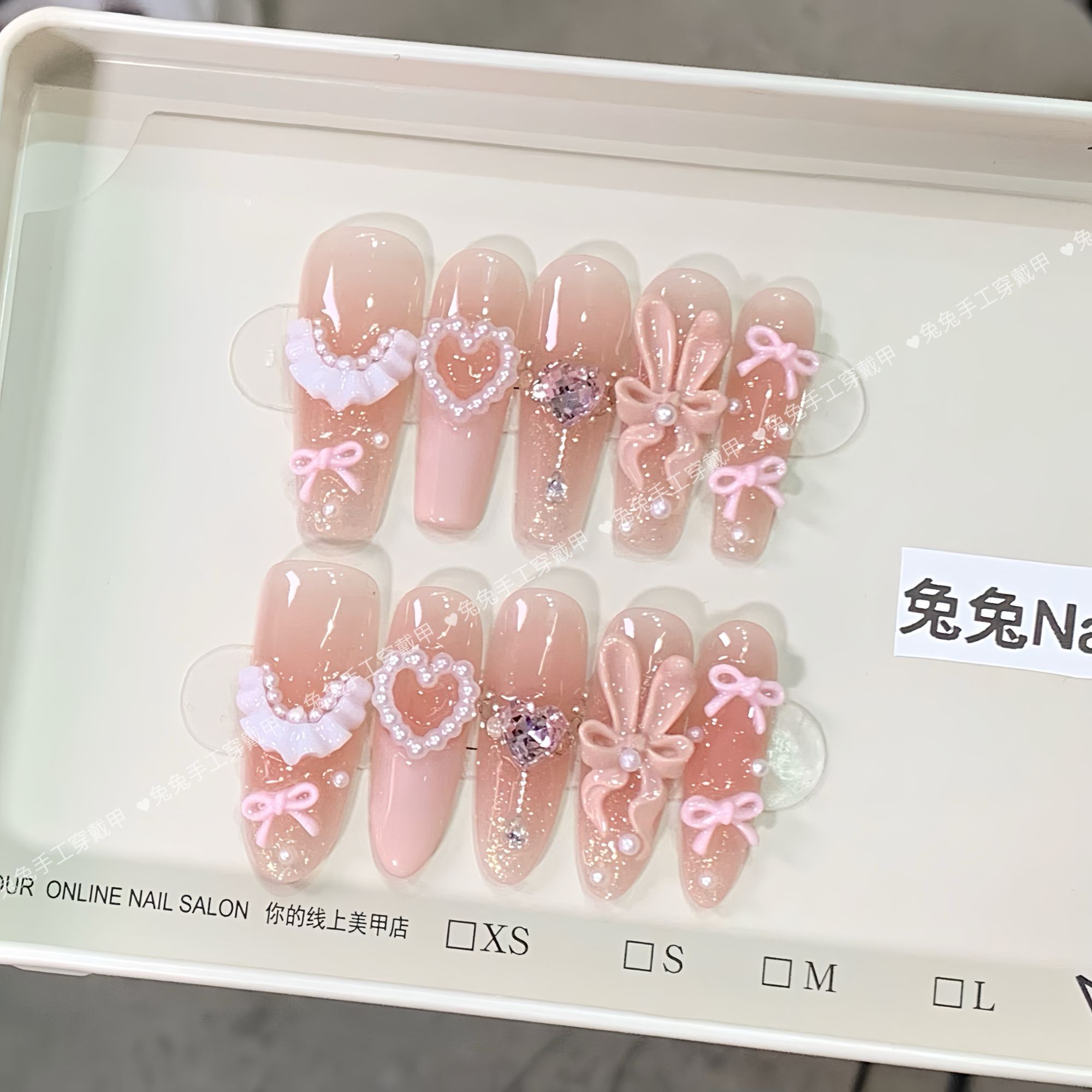 【兔仙子】新品原创手工高端猫眼百搭气质美甲穿戴甲贴片