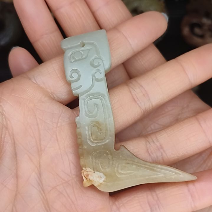 和田玉未镶嵌挂件