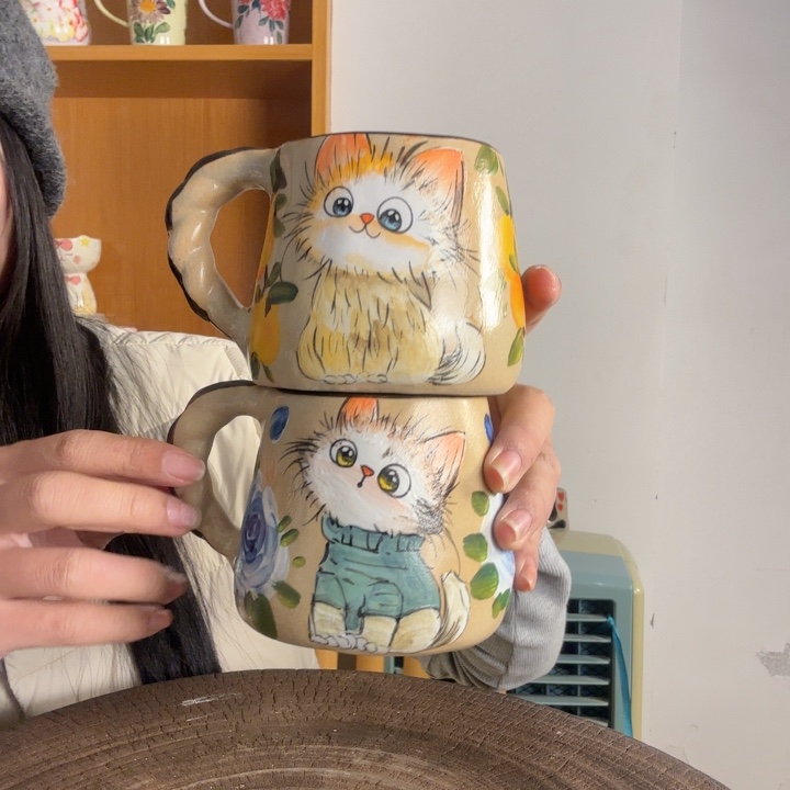 今***签手捏手绘景德镇陶瓷