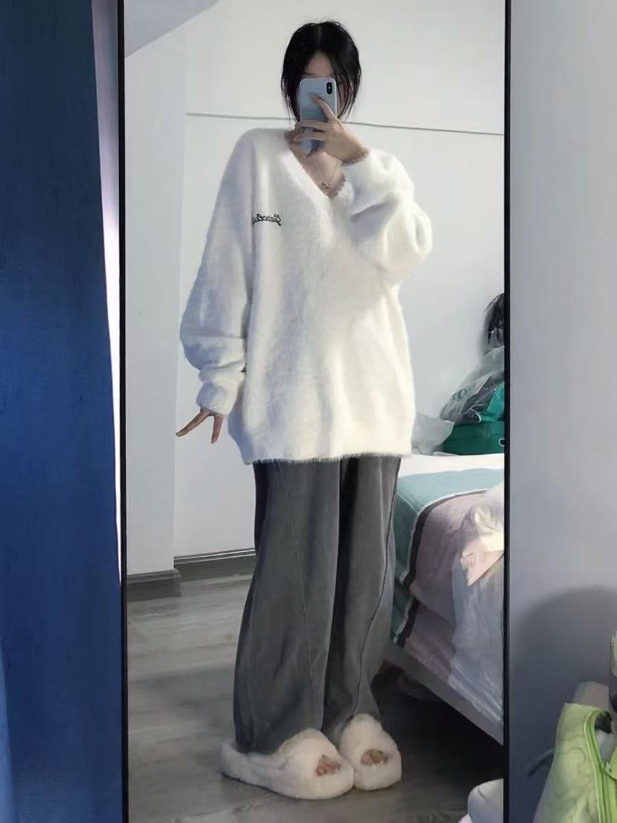 【1-019】编码韩系简约外套百搭简约风上衣宽松外套休闲毛衣