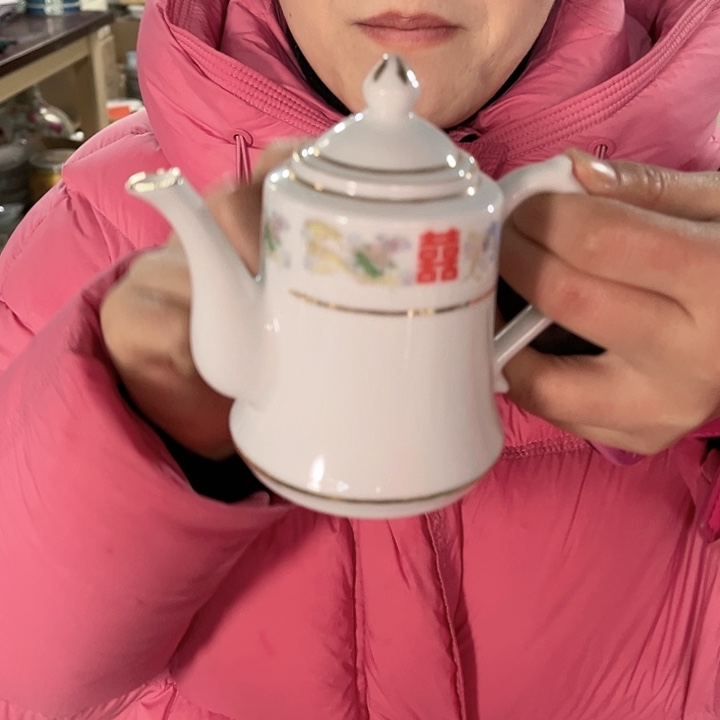 瓷片景德镇陶瓷茶壶。