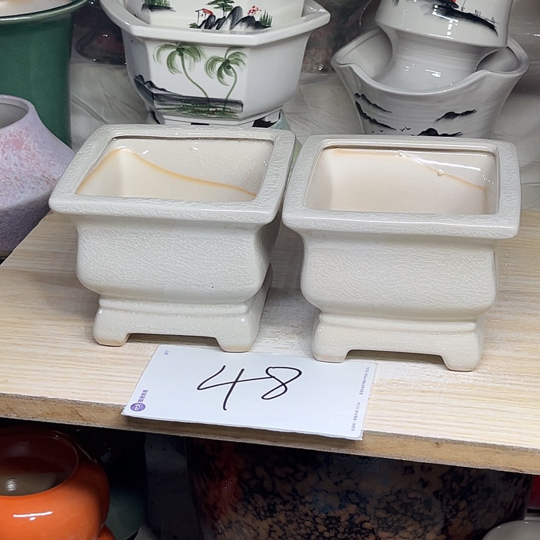 陶瓷绿植多肉微瑕花盆外口径：12*10