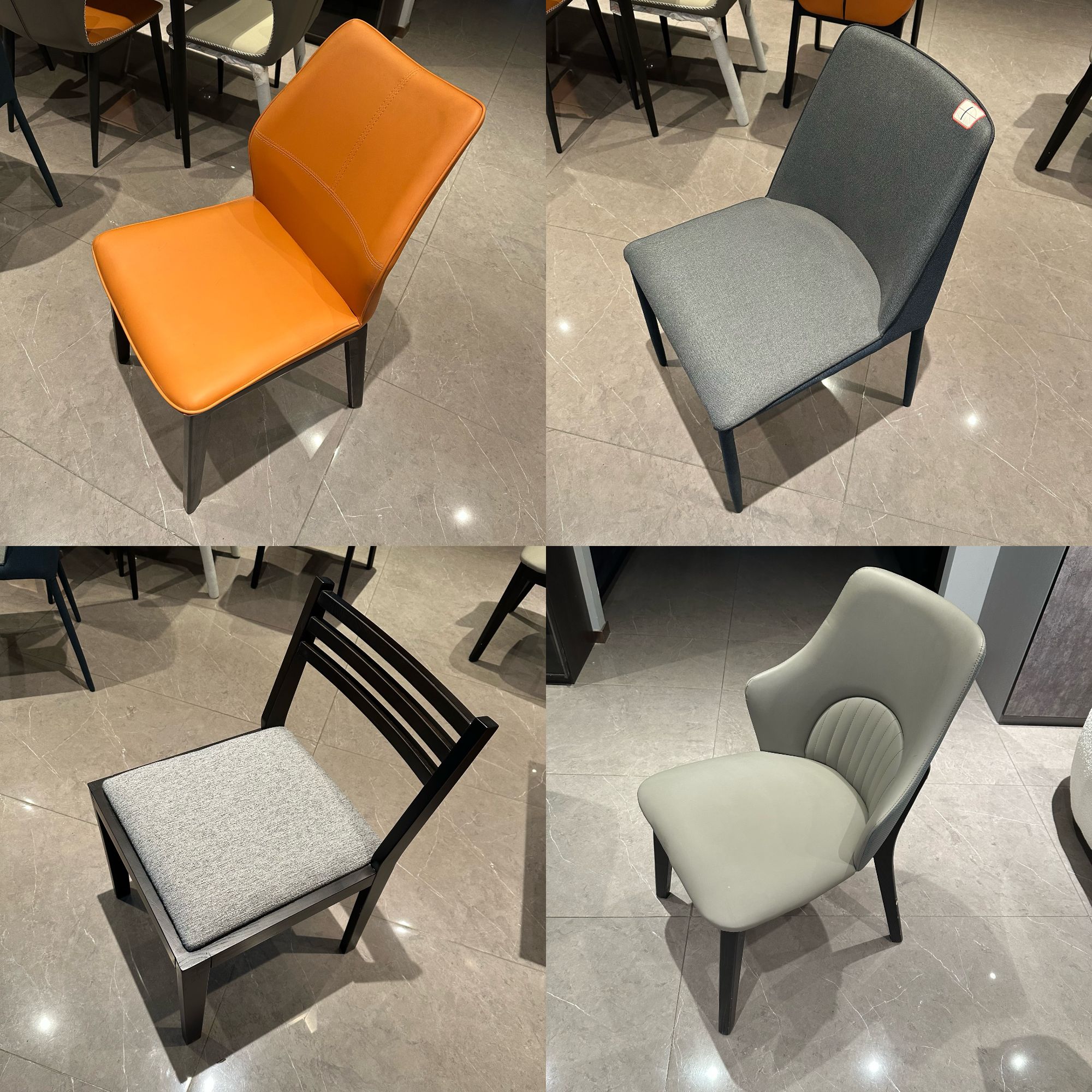 意式轻奢北欧现代简约实木餐厅极简酒店皮艺餐椅休闲椅书椅靠背椅