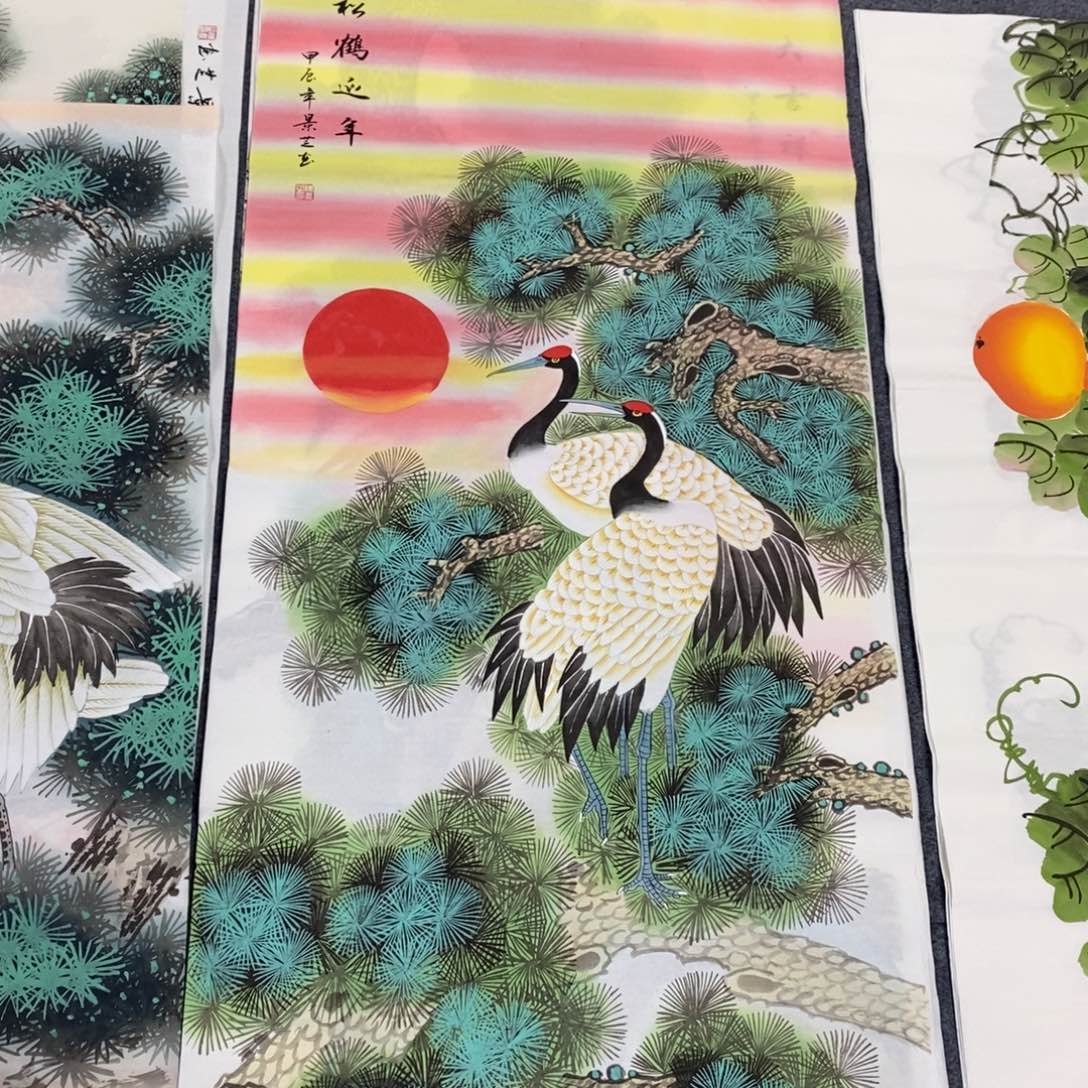 国画尺寸140✖️70手绘国画画画