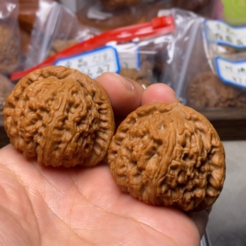 文玩核桃把件防**工白狮子43