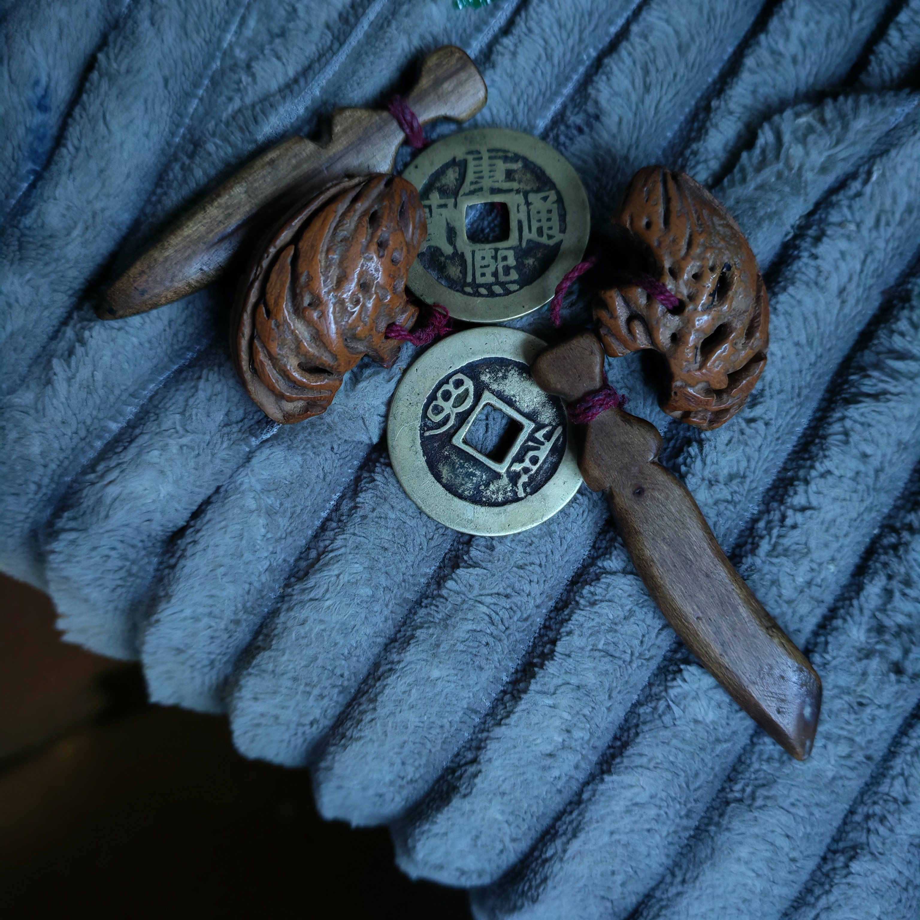 桃木挂件DIY古泉钥匙扣工艺品