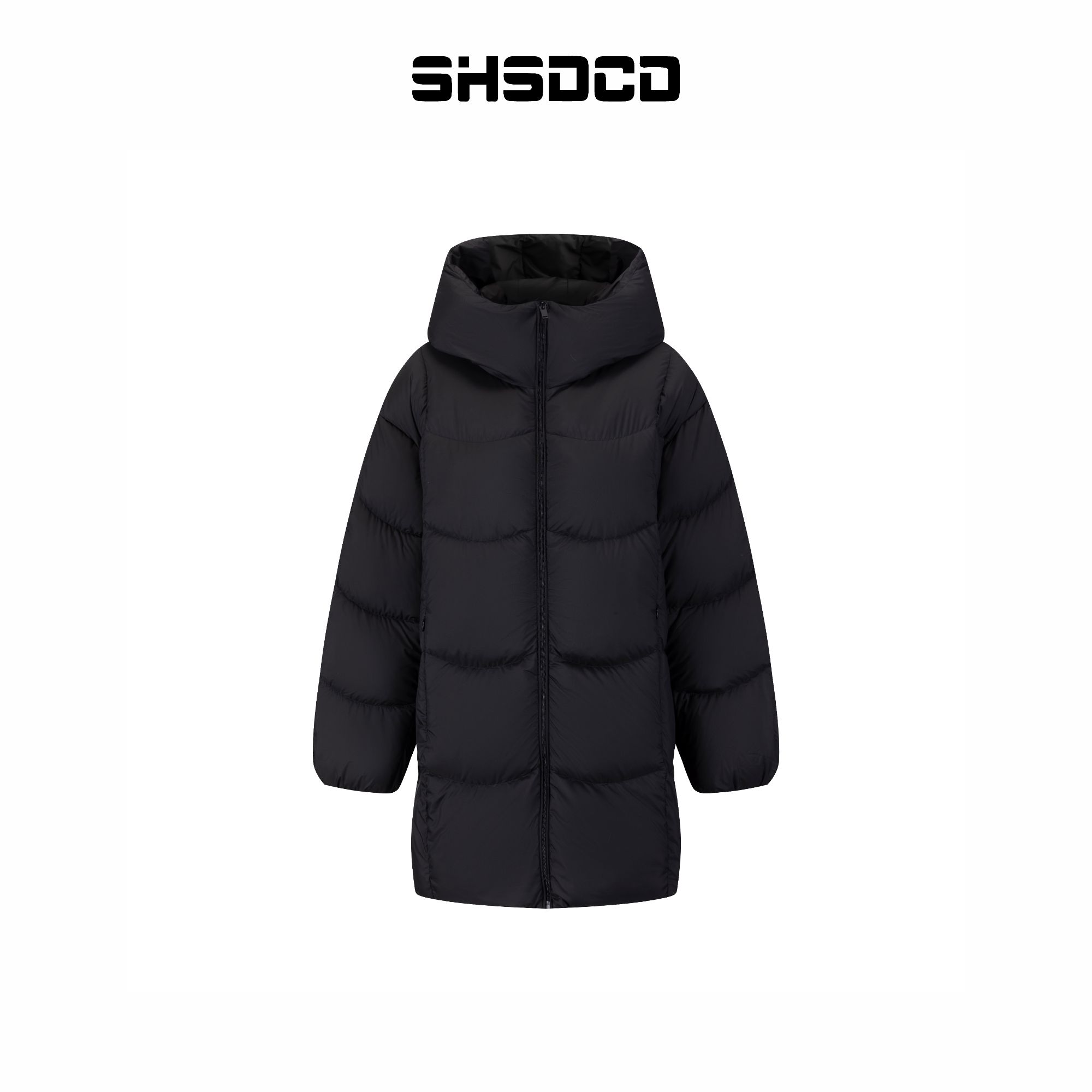 SHSDCD 设计师款泡芙茧型连帽中长款保暖加厚羽绒服S254A11032