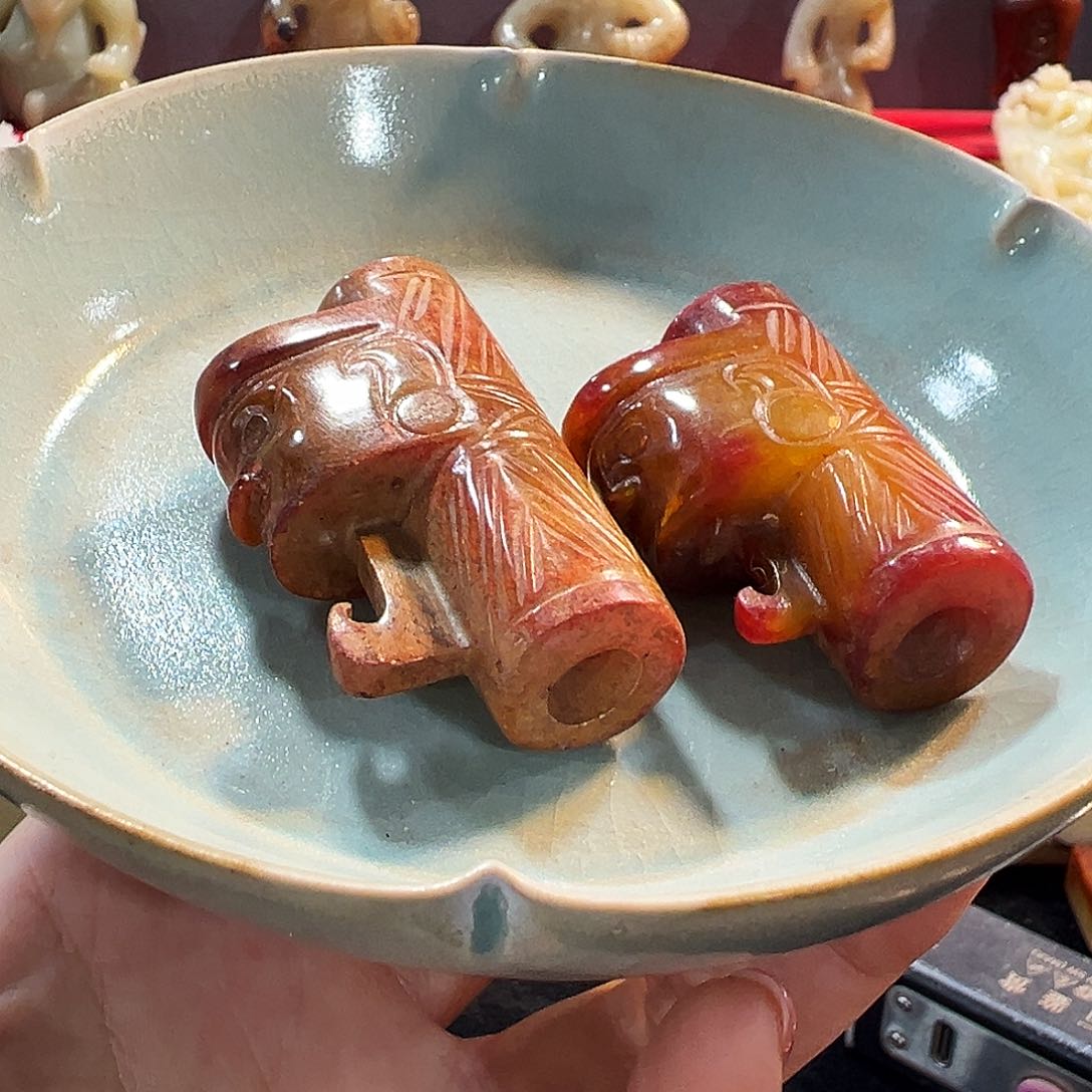 瓷片英****馆五大名窑瓷器摆件瓷片